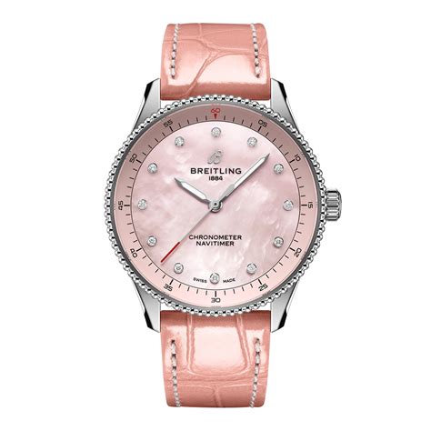 breitling ladies watches mother of pearl face|breitling navitimer for sale.